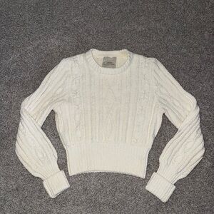 Urban Outfitters Cream Cable Knit Sweater